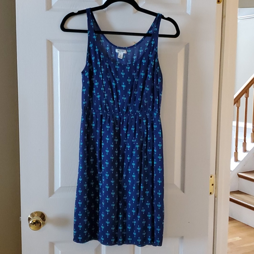 Old Navy blue & teal dress